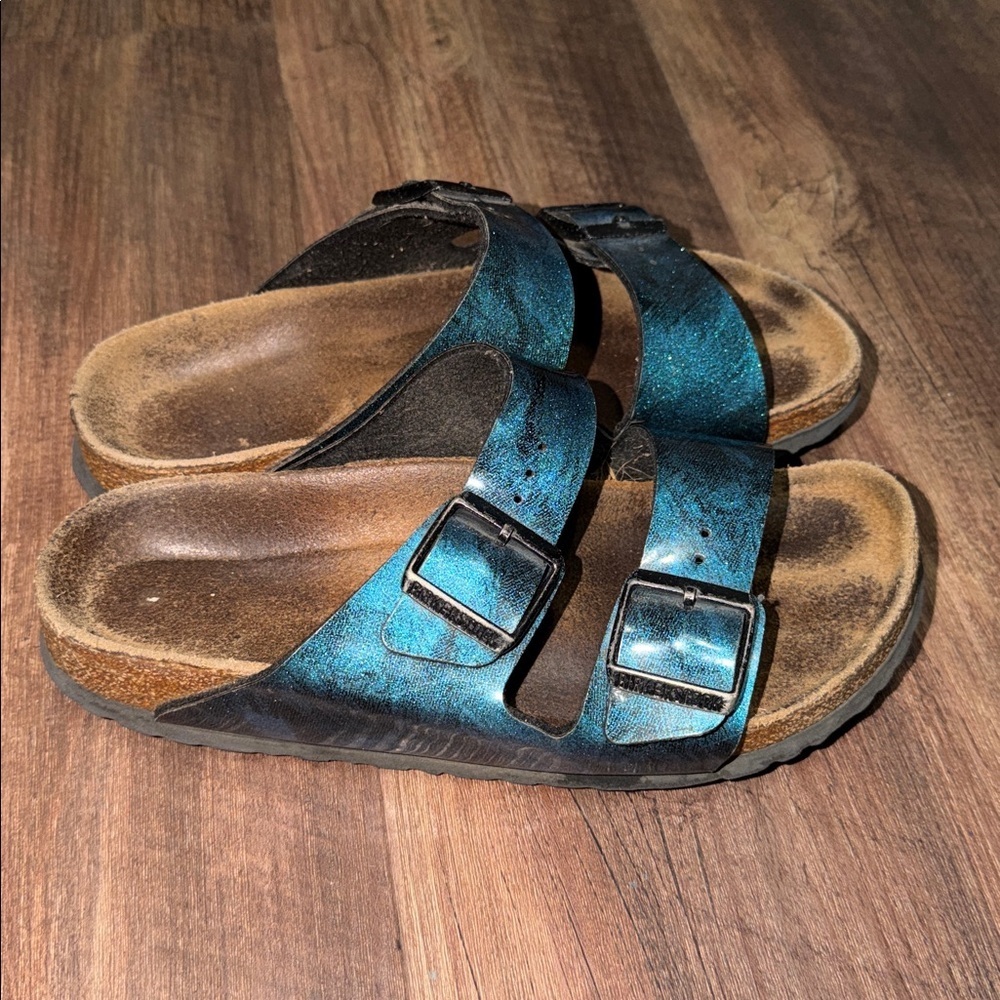 Birkenstock Arizona Soft Footbed - Milky Way Birko-Flor- Sz 38